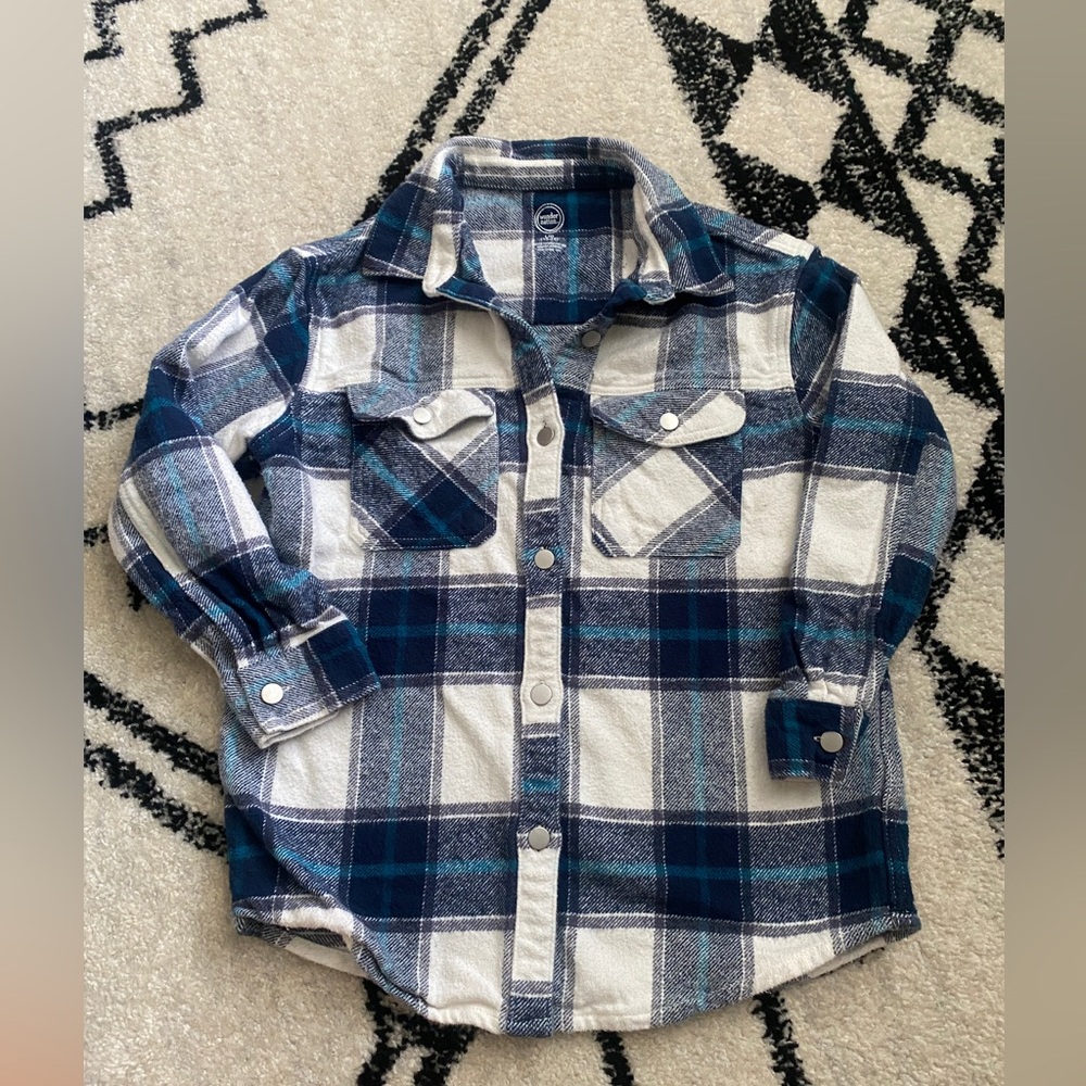 Girl’s Wonder Nation Flannel Shacket Size 10/12